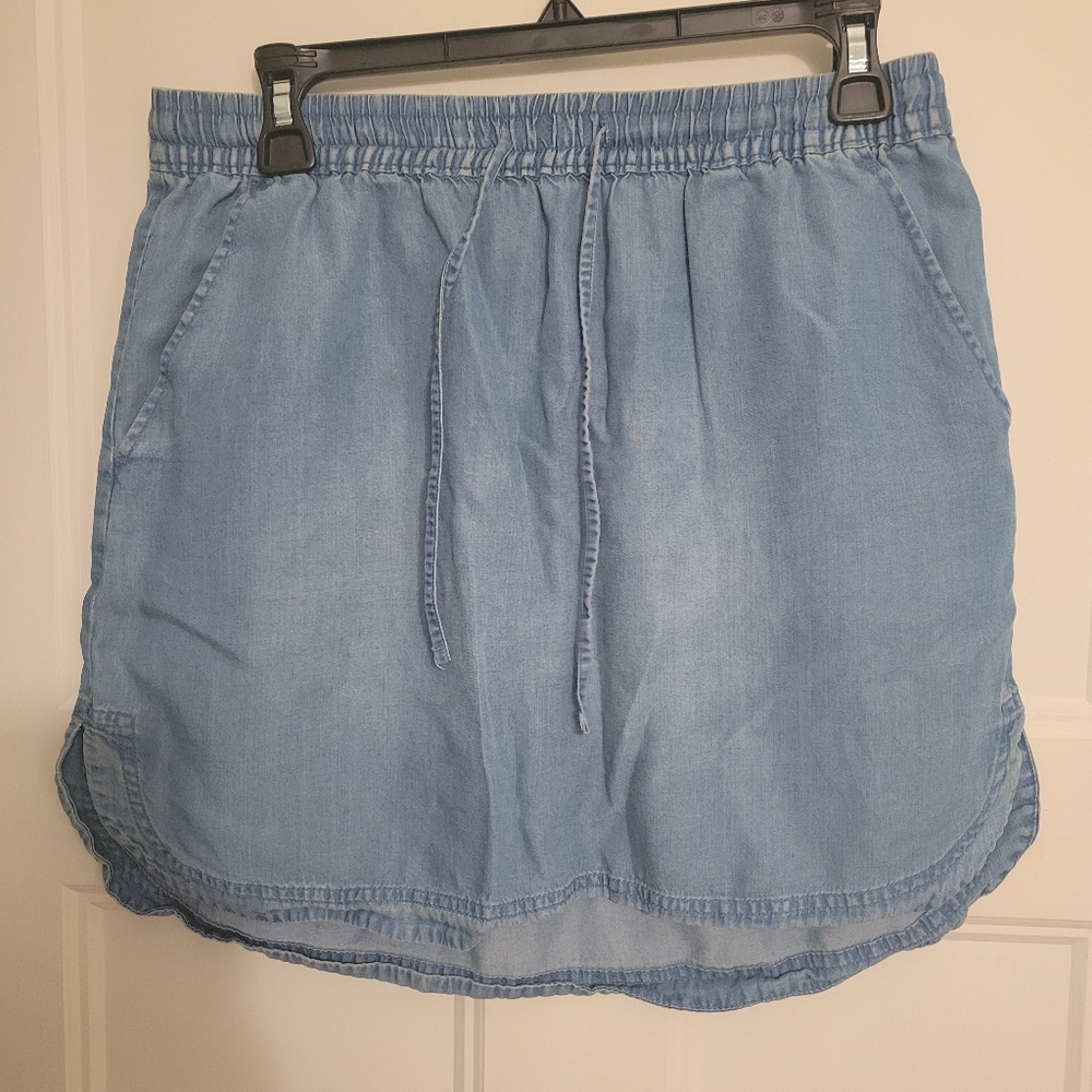 Light Blue Denim-ish Skirt